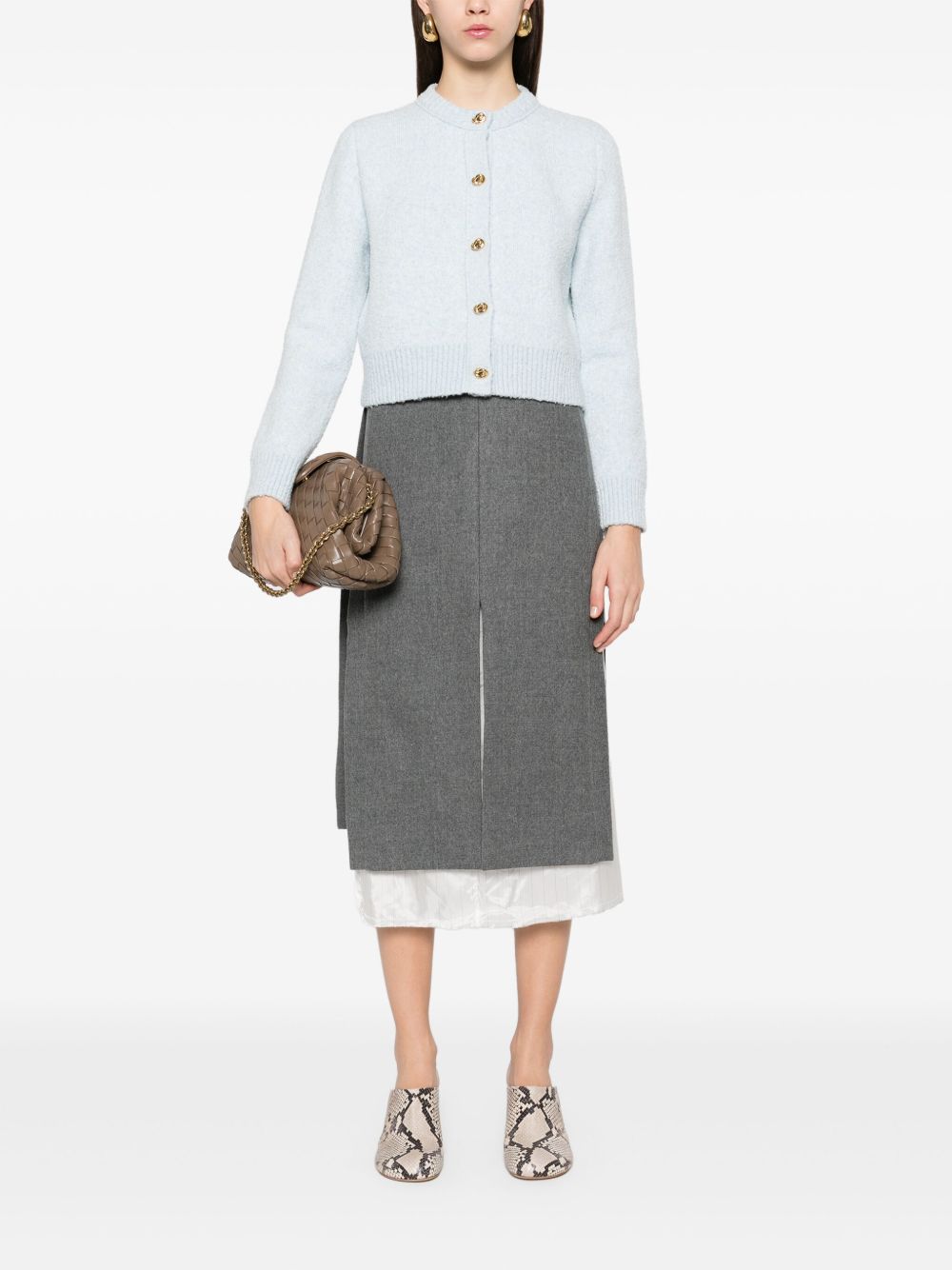 Bouclé wool cardigan