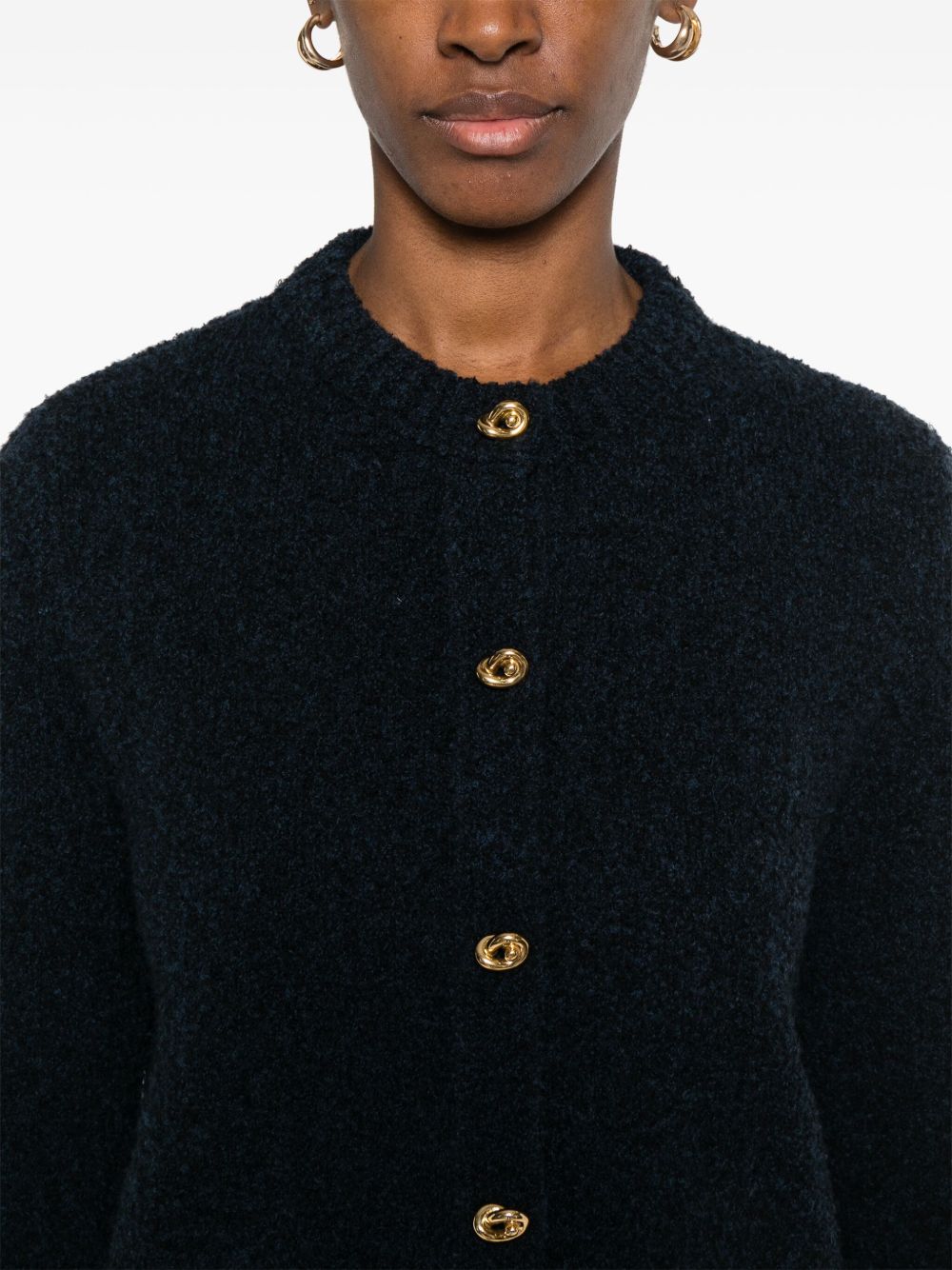 Bouclé wool cardigan