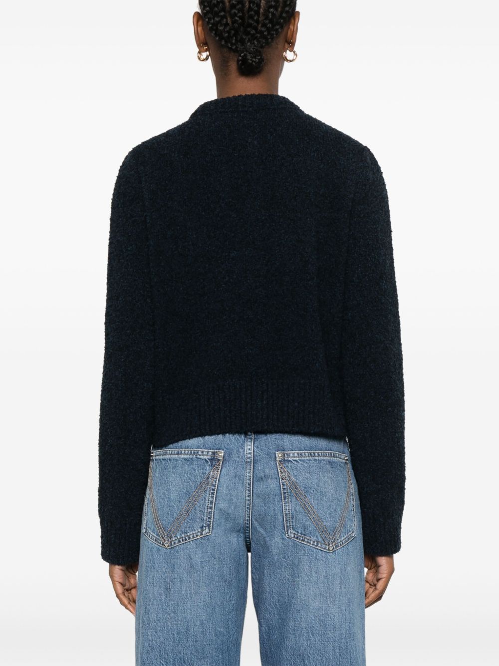 Bouclé wool cardigan