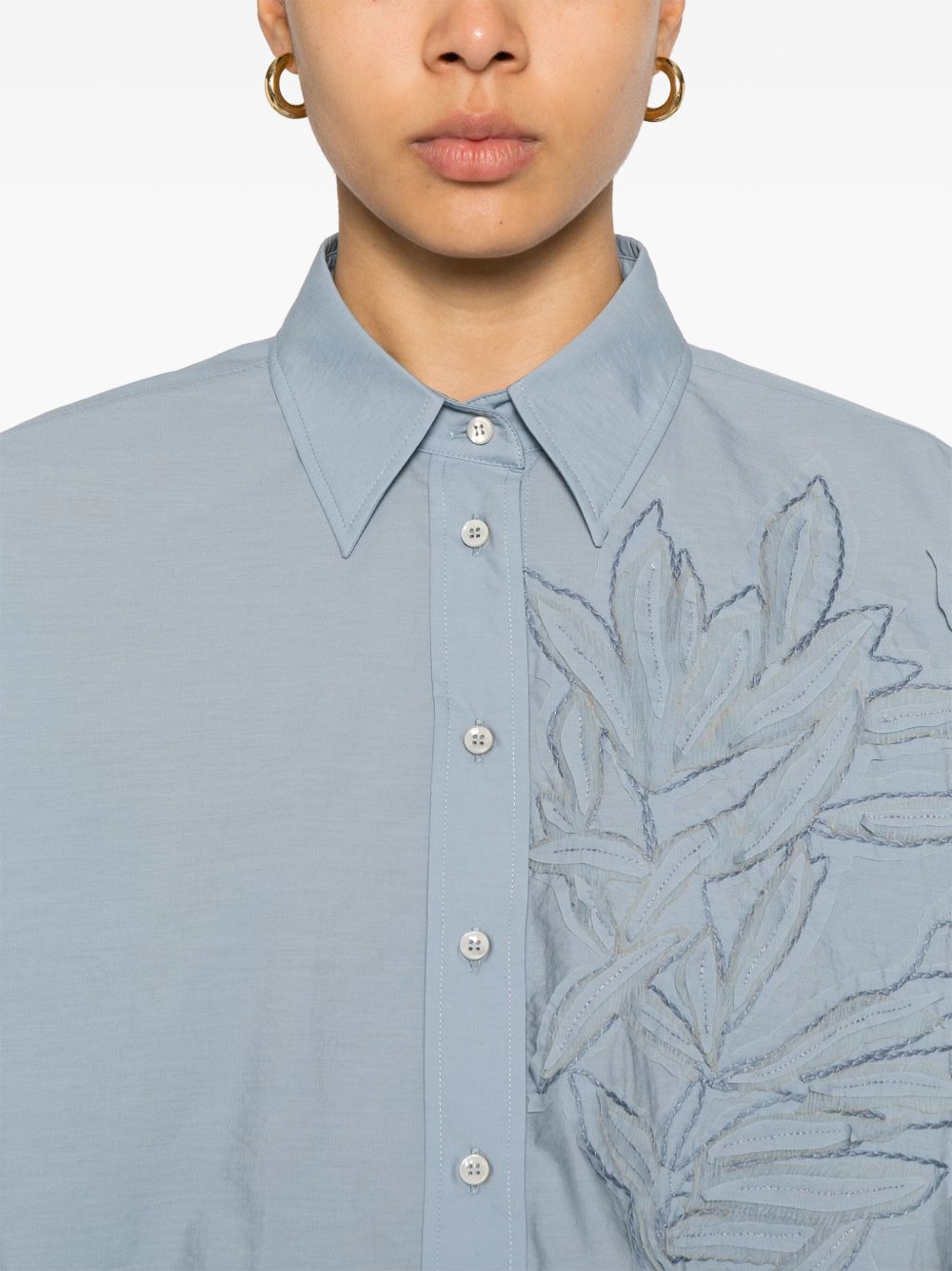 Embroidered cotton shirt