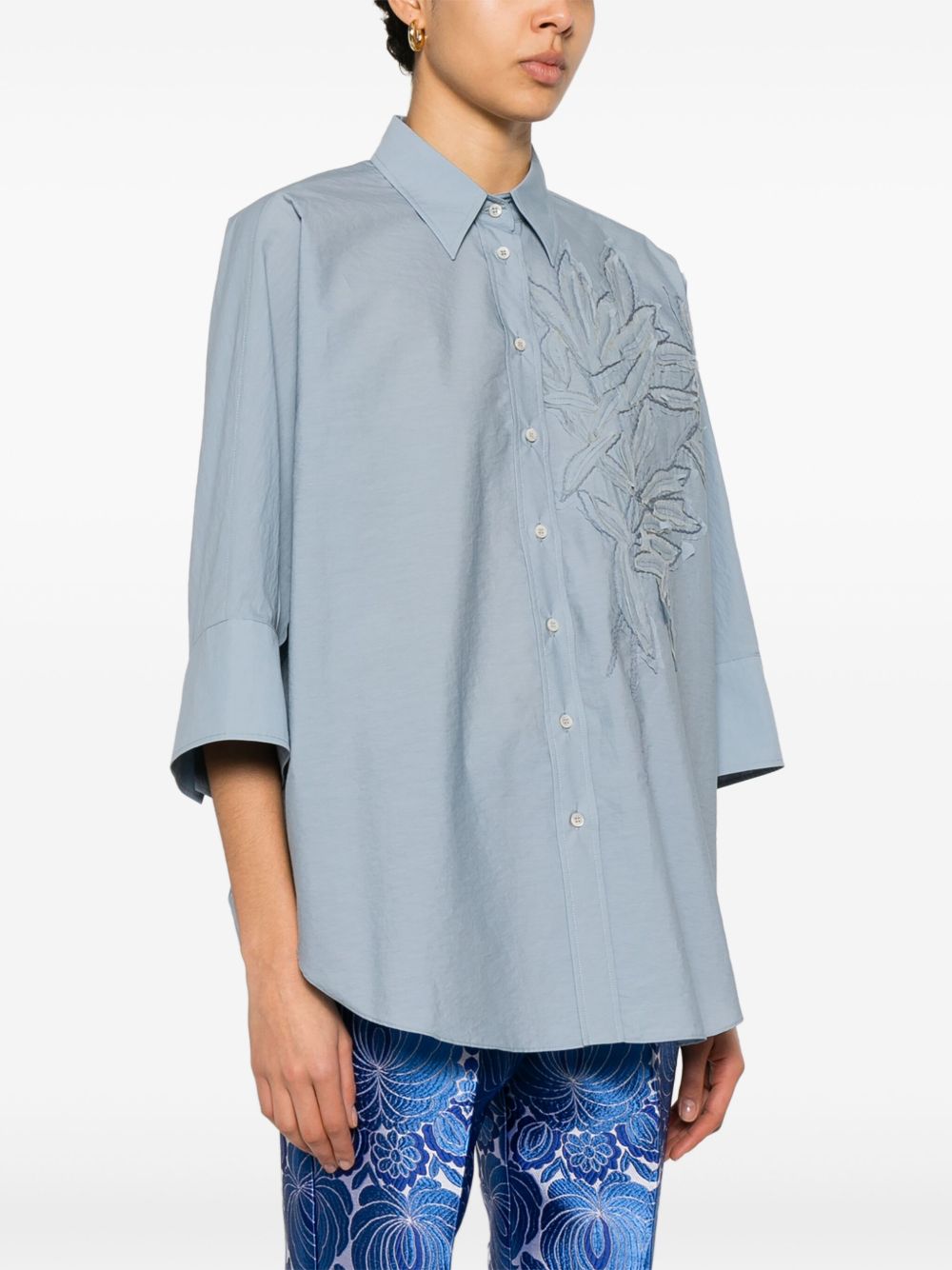 Embroidered cotton shirt