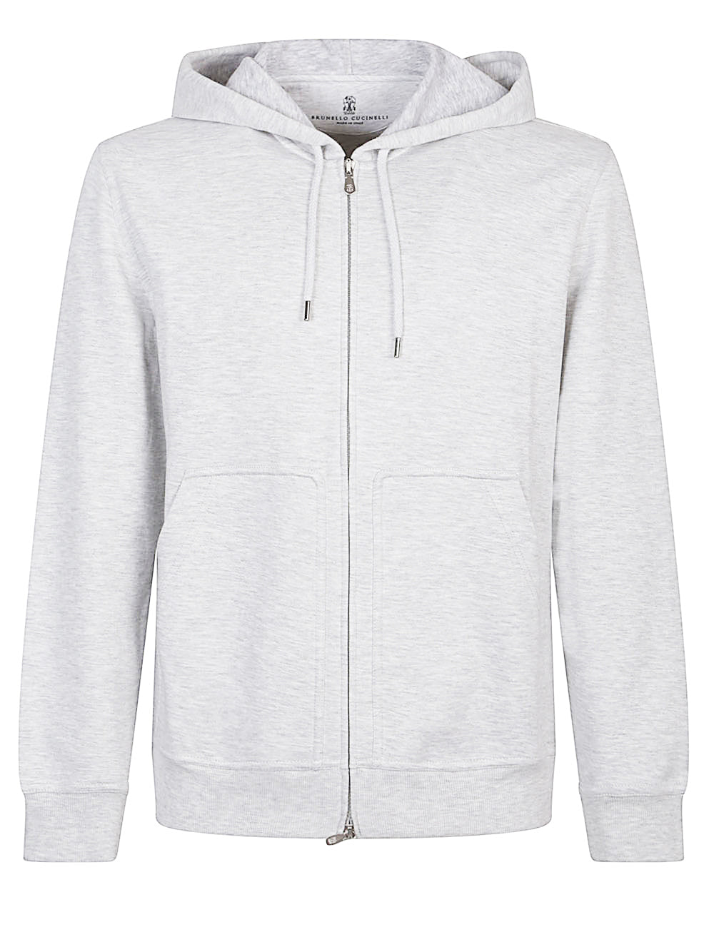 Cotton blend zipped hoodie