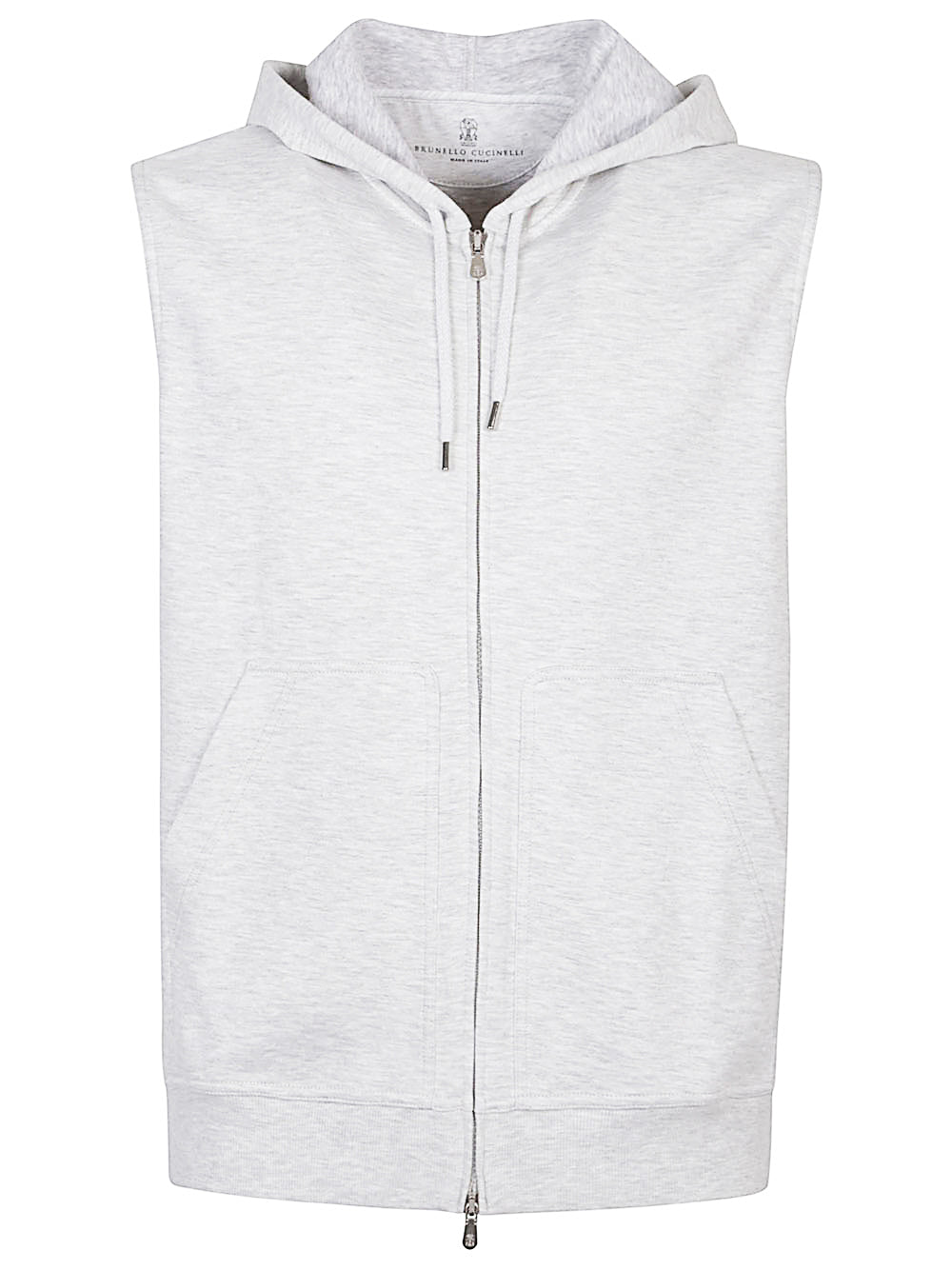 Cotton blend sleeveless hooodie
