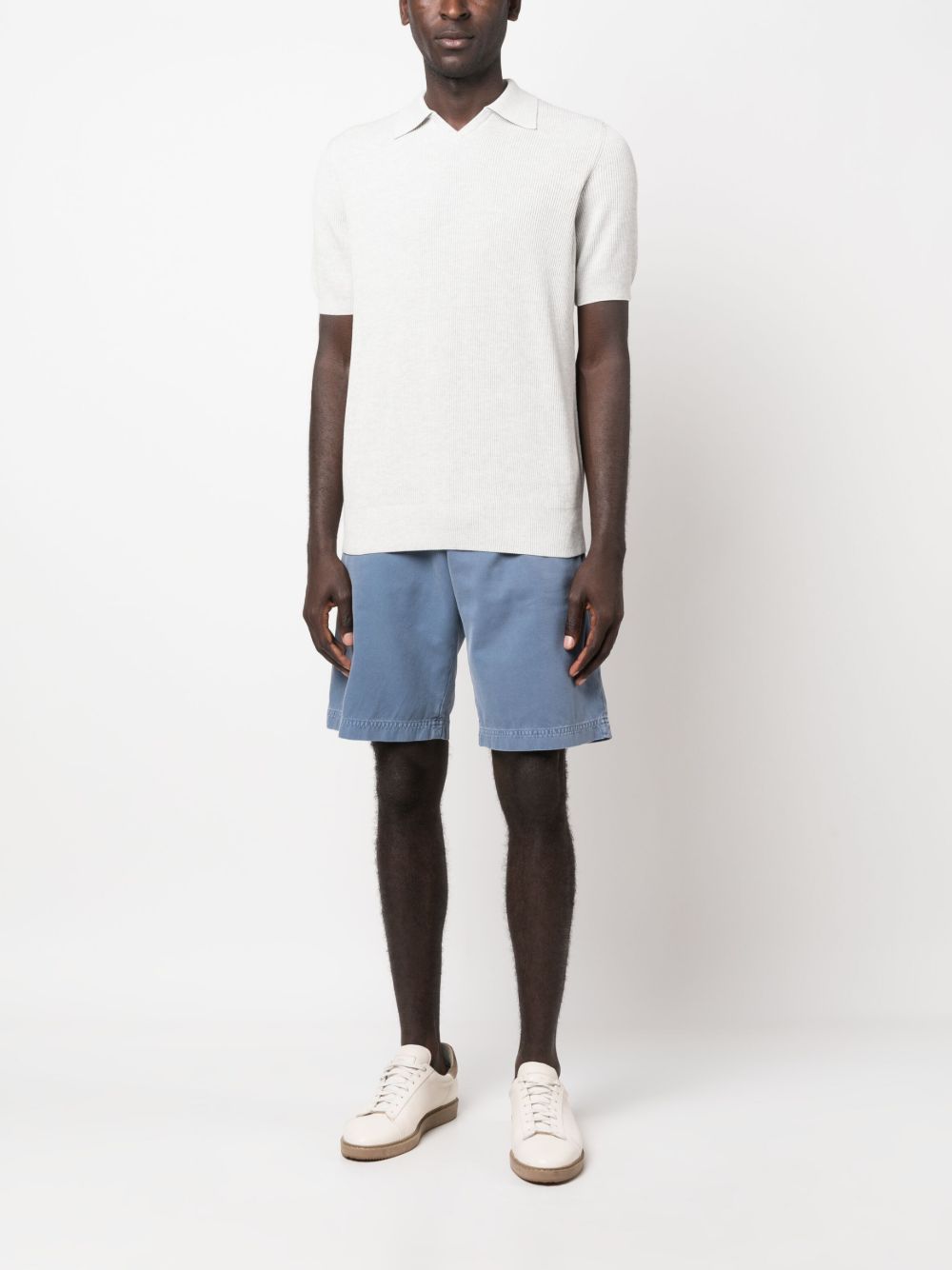 Cotton polo sweater