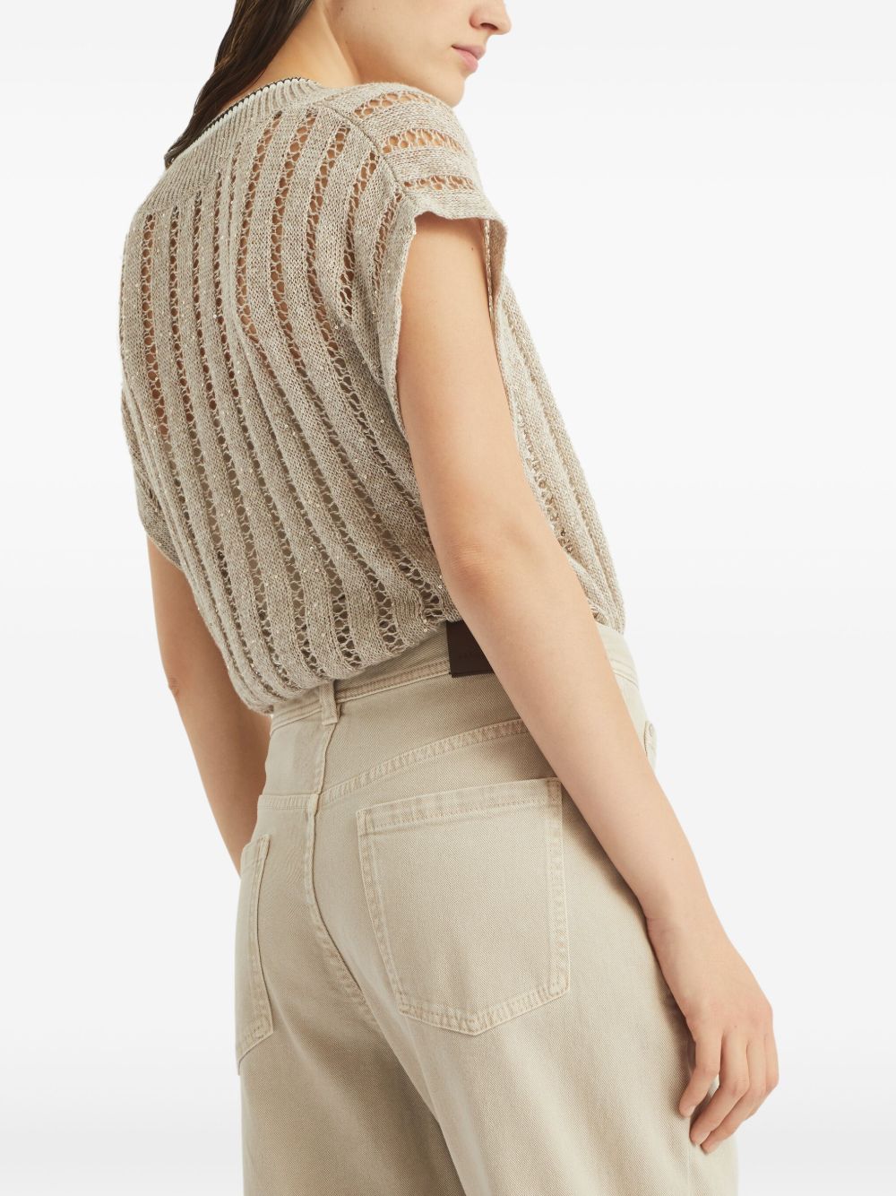 Denim baggy trousers