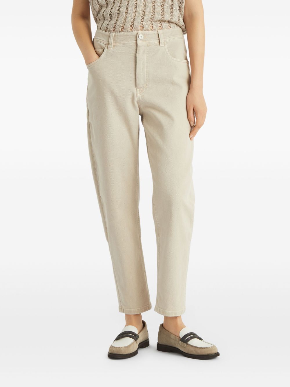 Denim baggy trousers