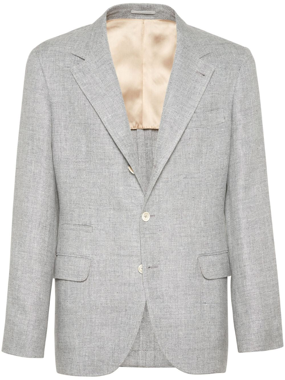 Linen and cotton suit-type jacket