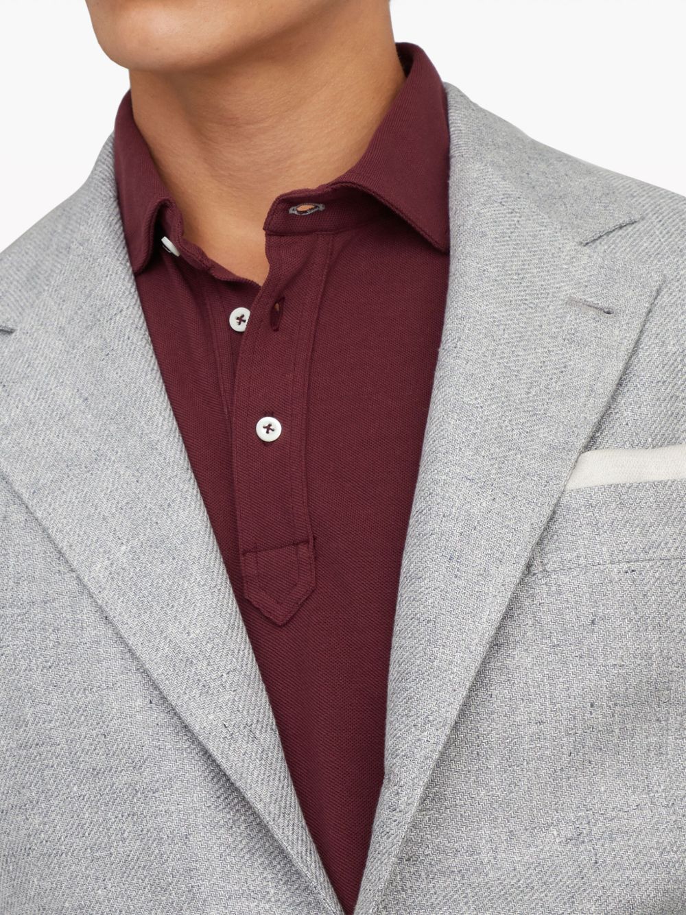 Linen and cotton suit-type jacket
