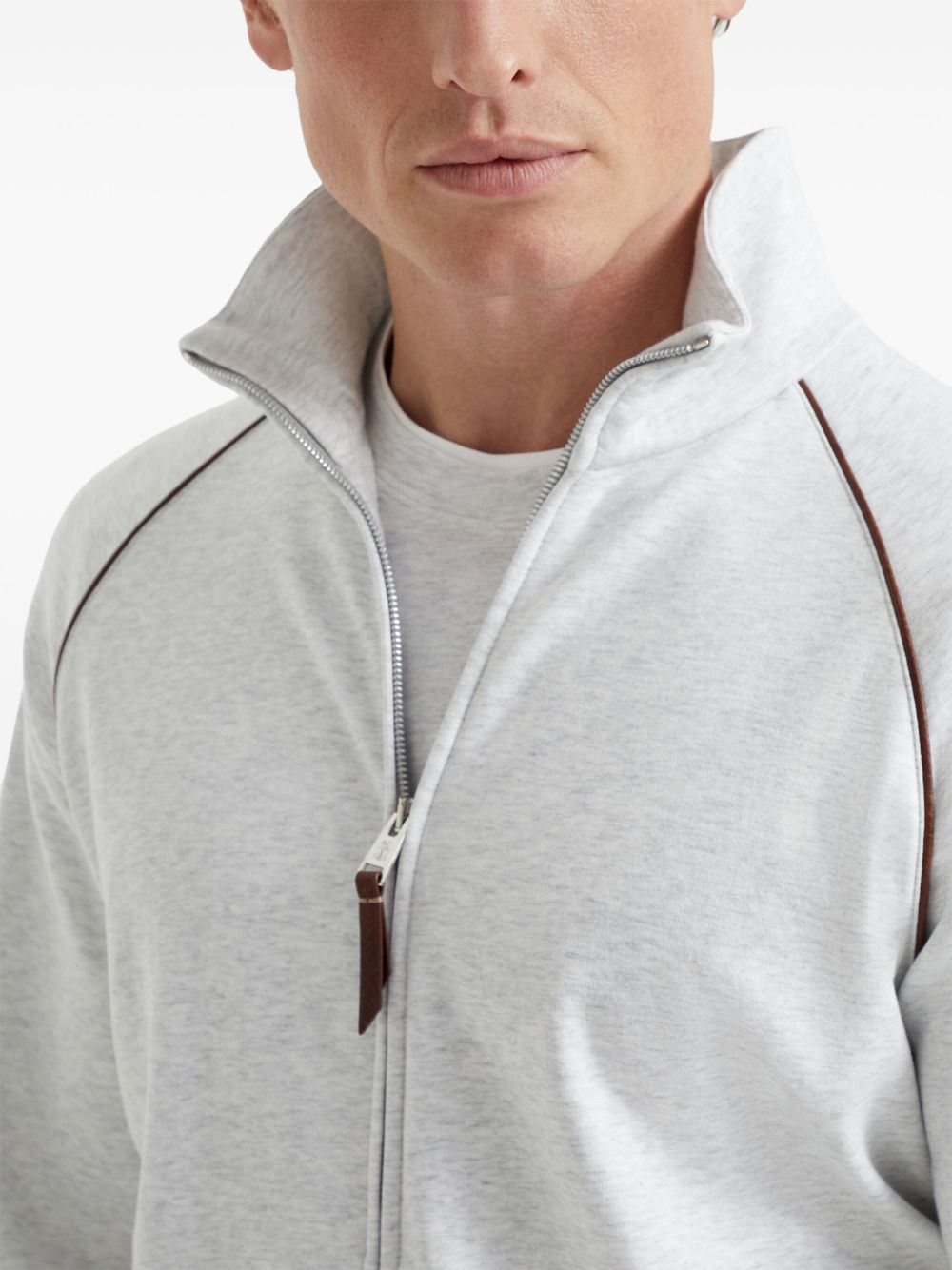 Cotton zipped sweatshirt