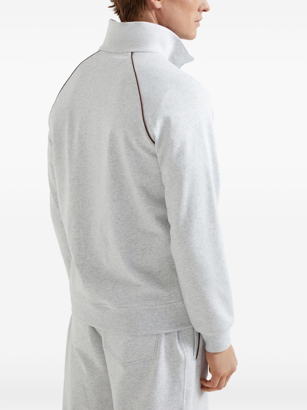 Cotton zipped sweatshirt