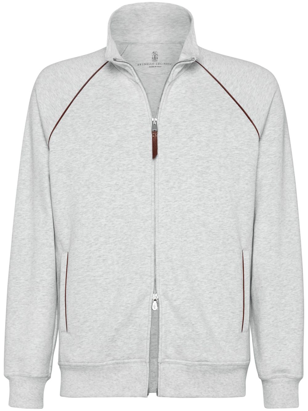 Cotton zipped sweatshirt