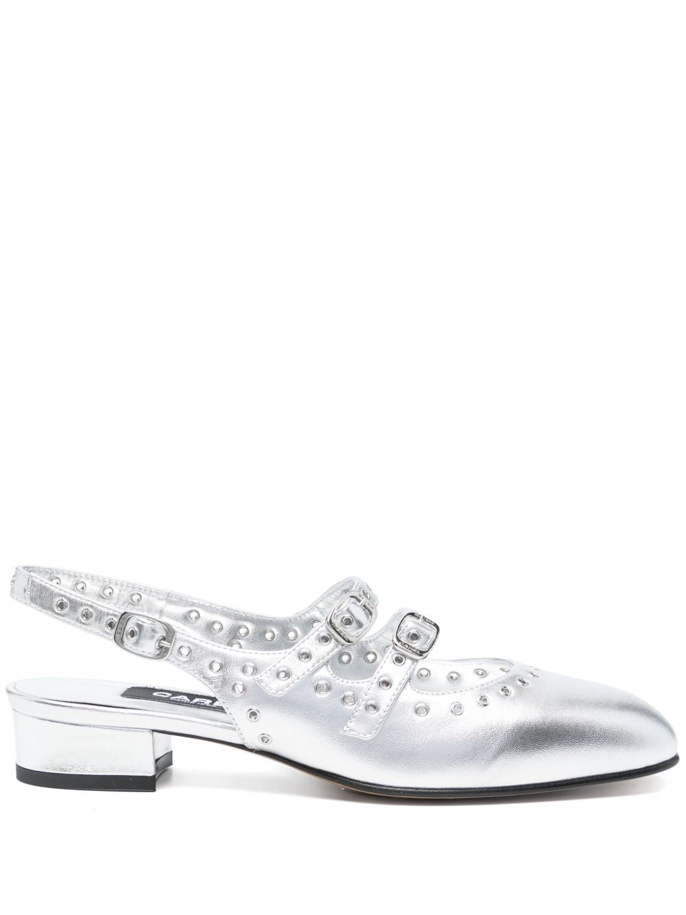 Queen leather ballet flats