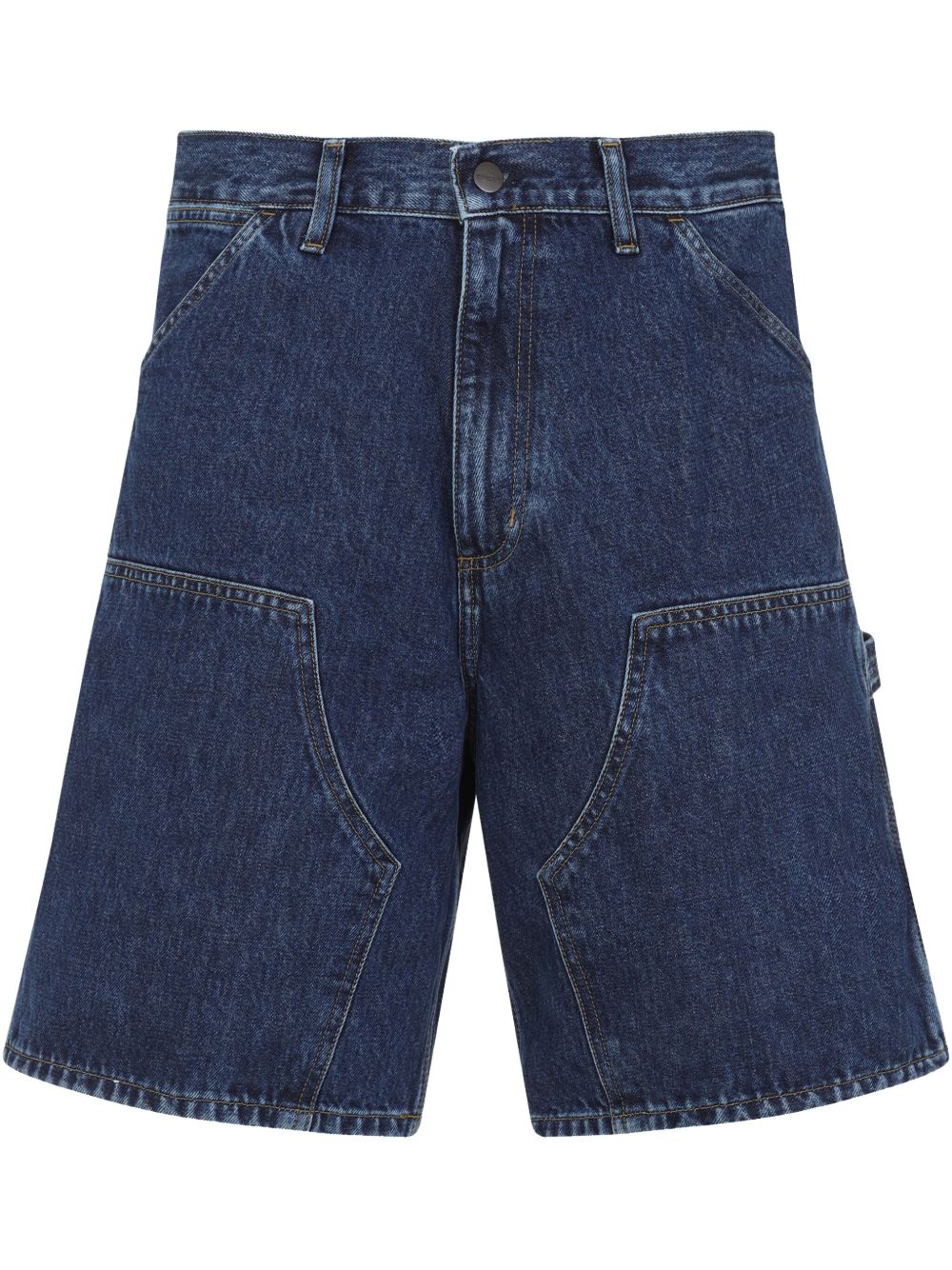Double knee denim cotton shorts