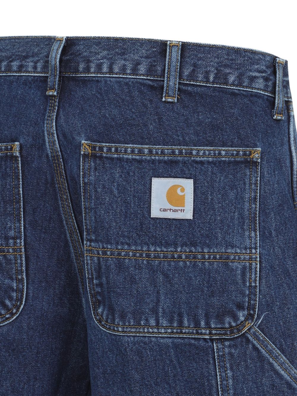 Double knee denim cotton shorts