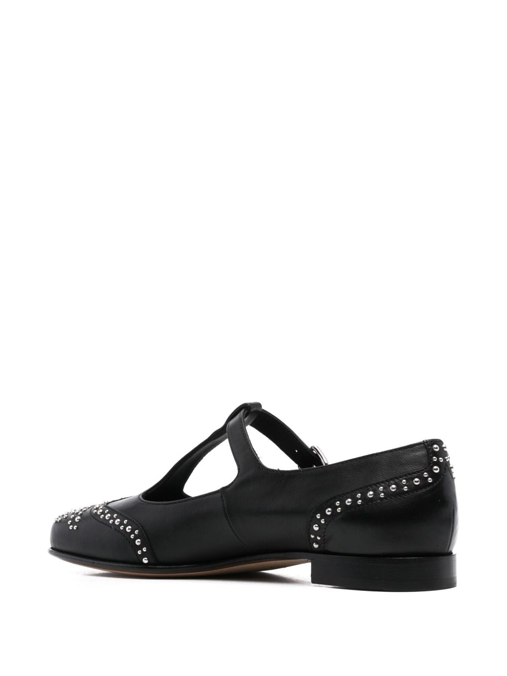 Stud-embellished mary jane shoes