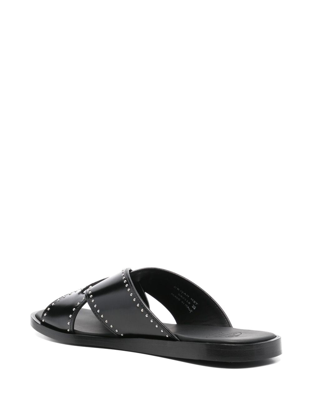 Leather flat sandals