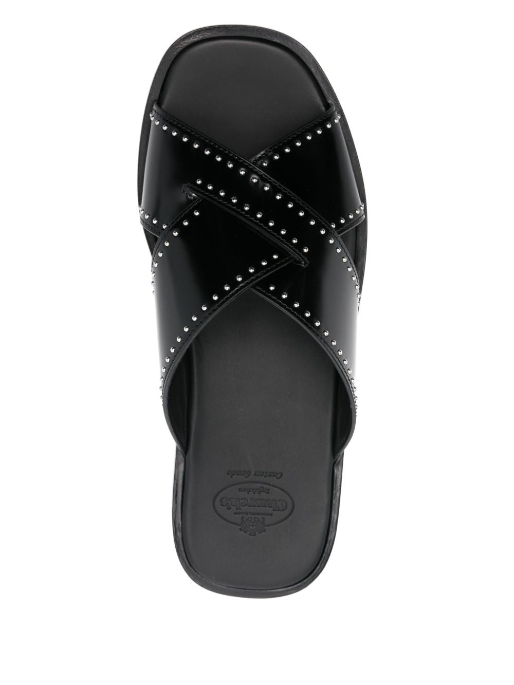 Leather flat sandals