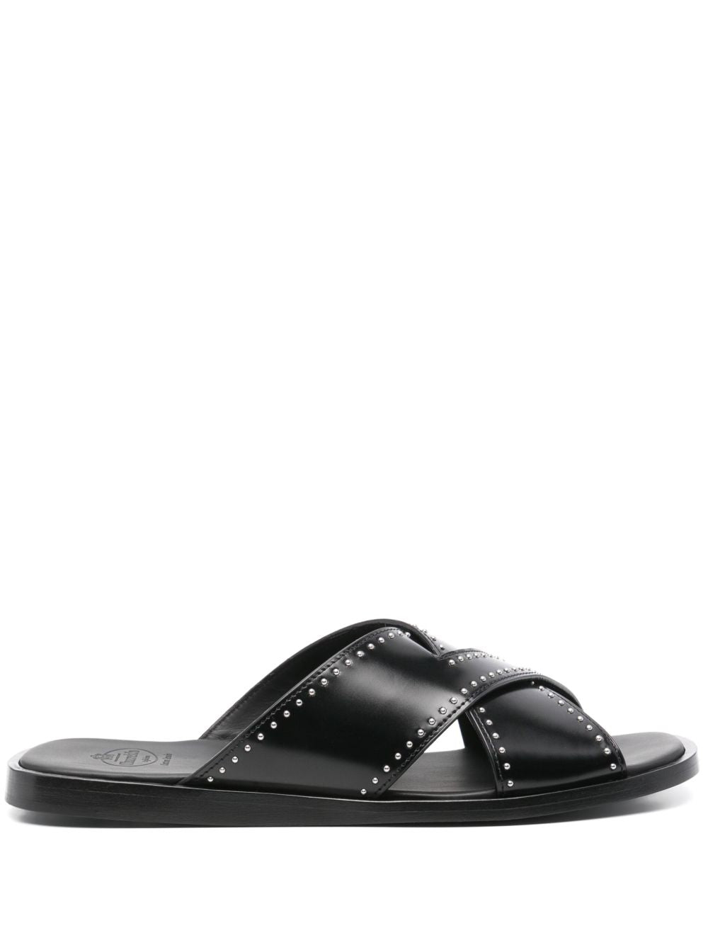Leather flat sandals