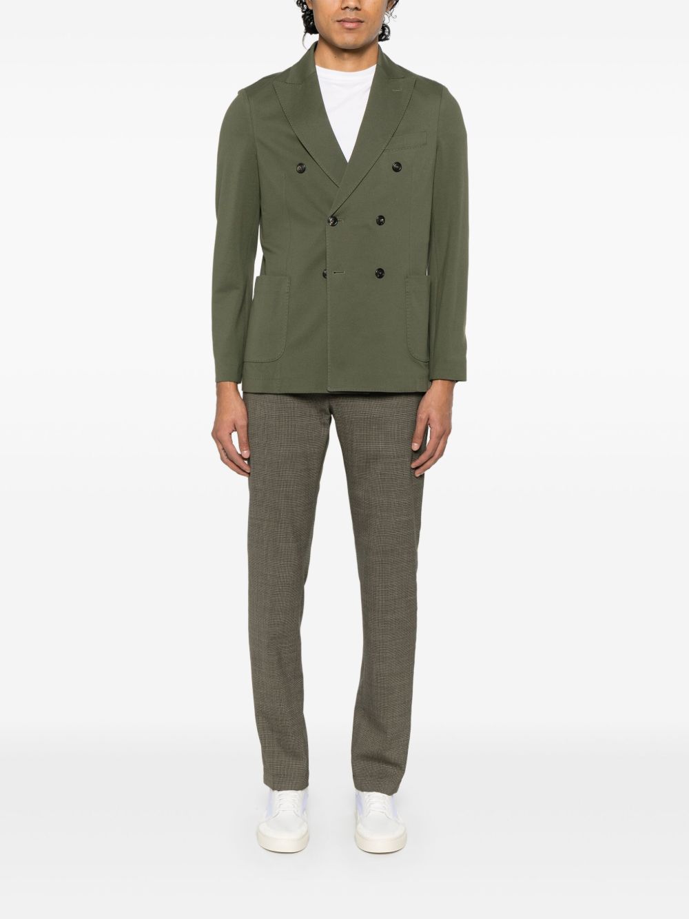 Cotton double-breasted jacket