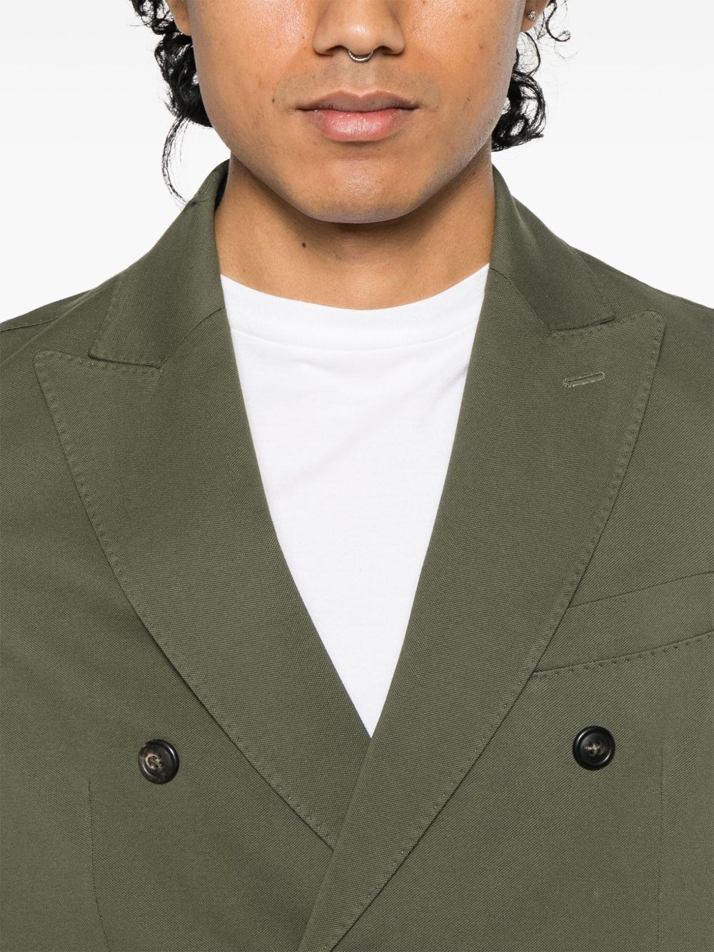 Cotton double-breasted jacket