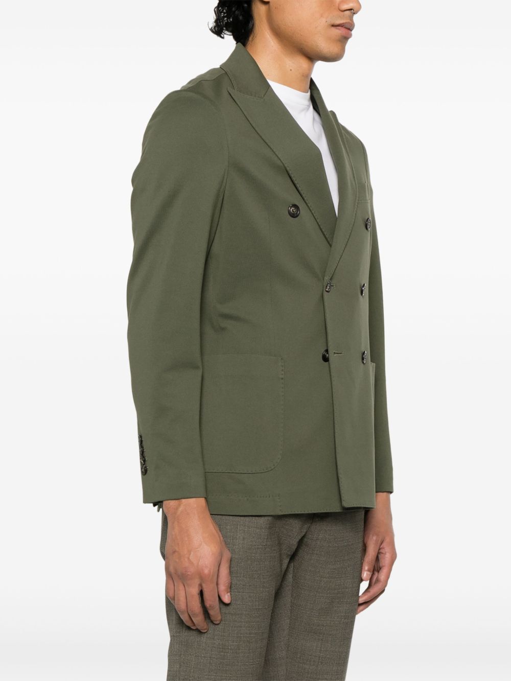 Cotton double-breasted jacket