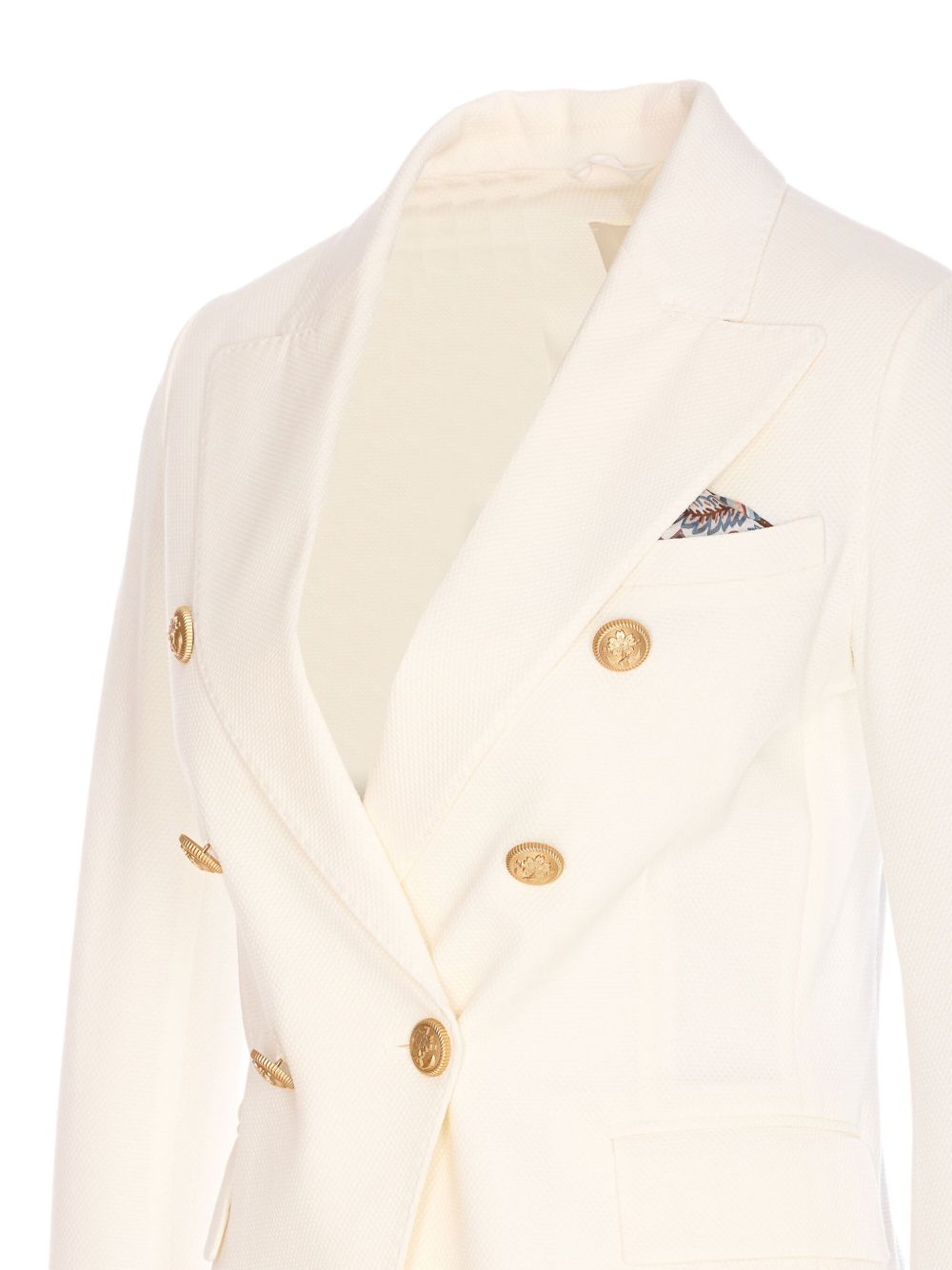 Cotton double-breasted jacket