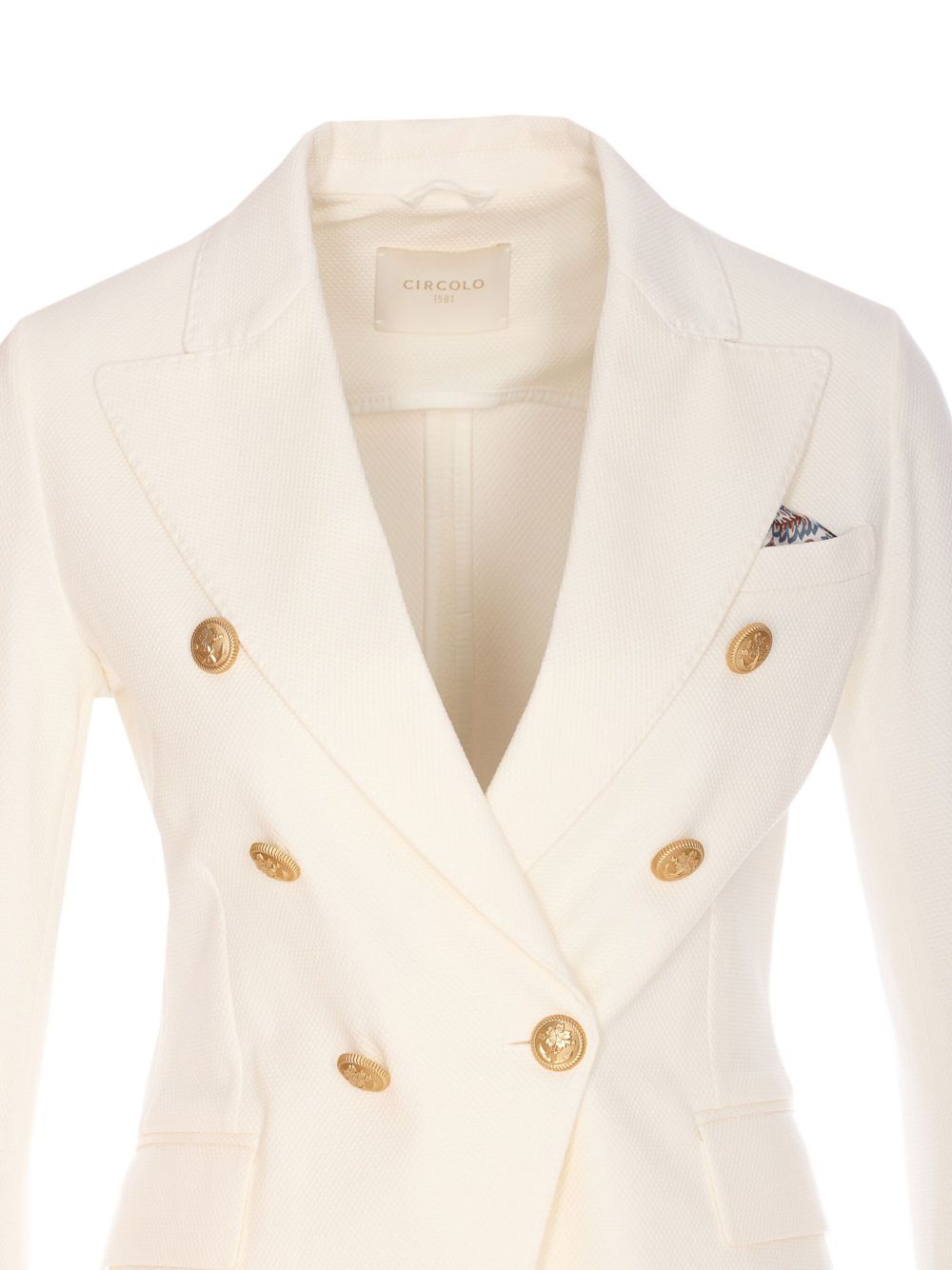 Cotton double-breasted jacket