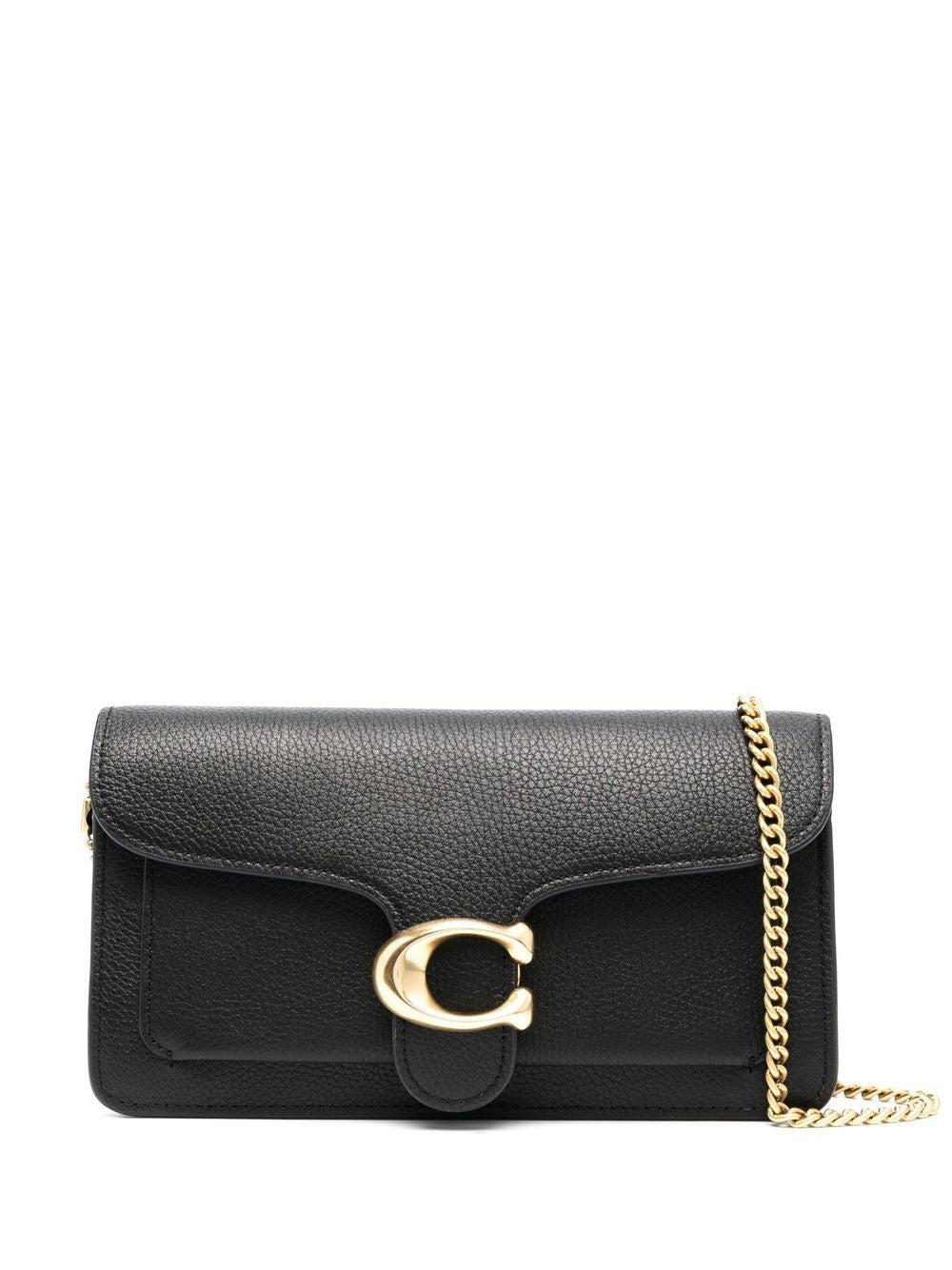 Tabby chain leather clutch
