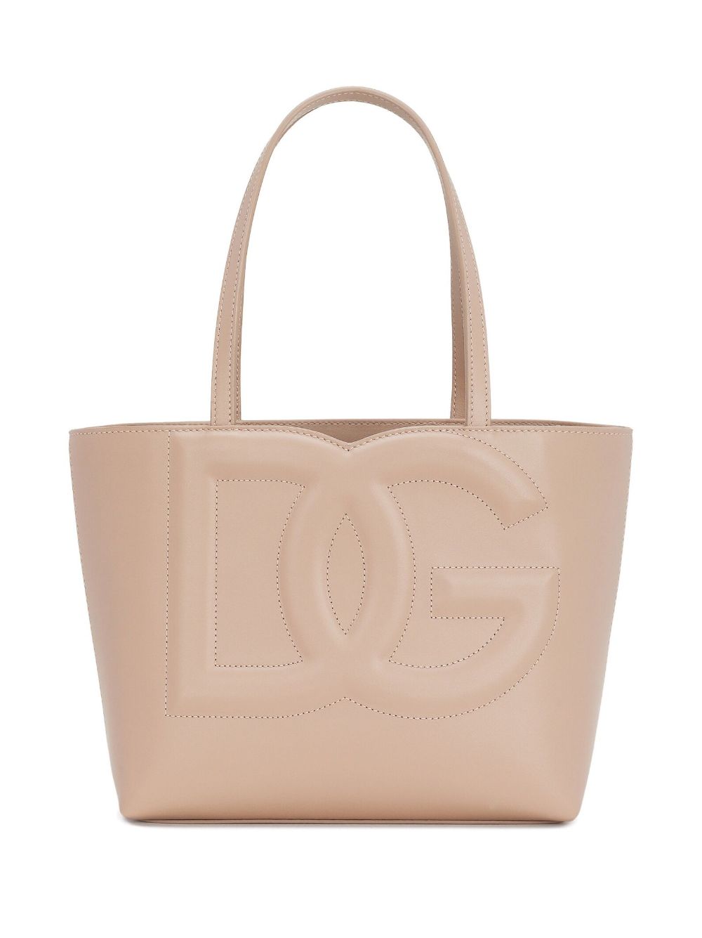 Dg logo small leather tote bag