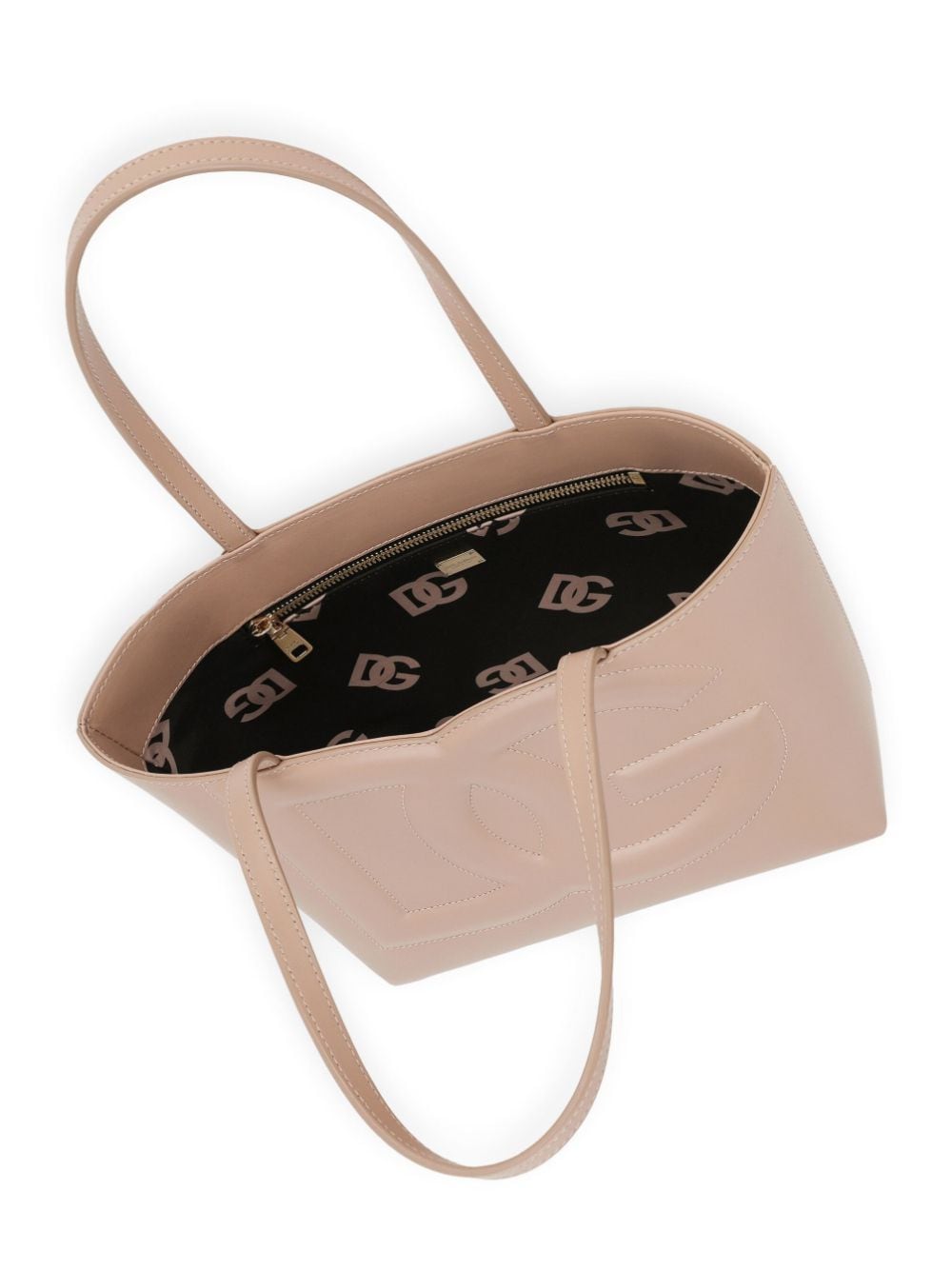 Dg logo small leather tote bag