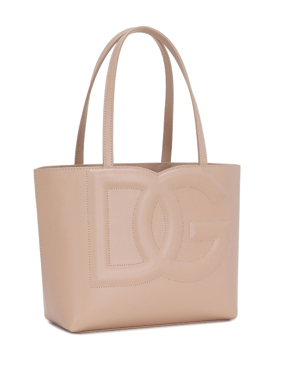 Dg logo small leather tote bag