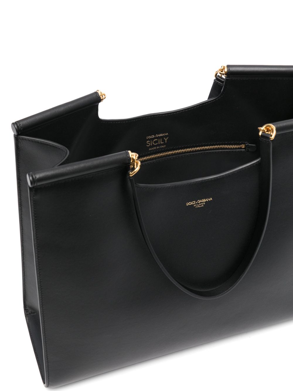 Sicily large leather tote bag