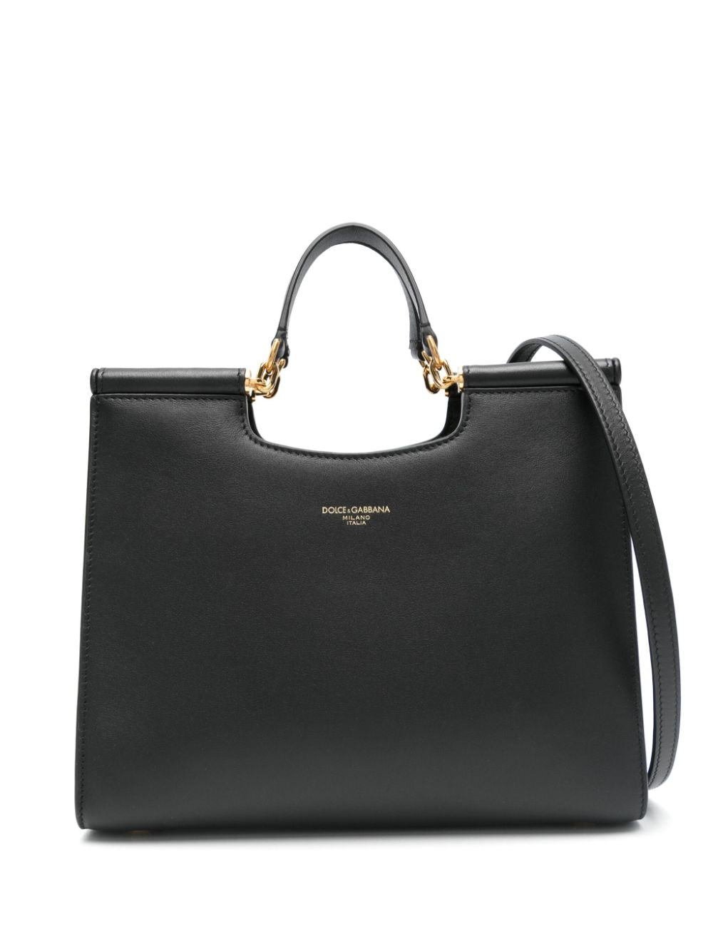 Sicily small leather tote bag