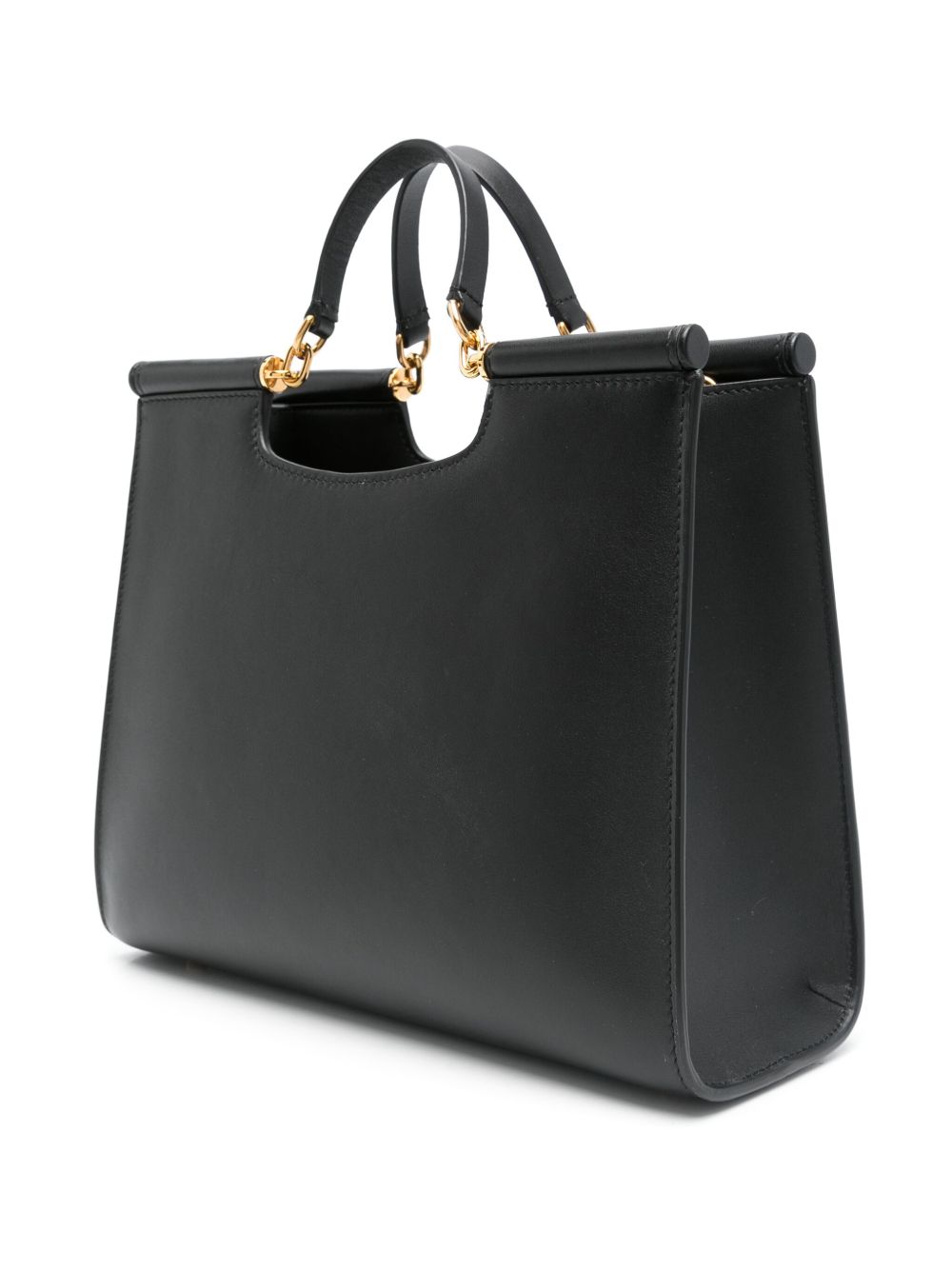 Sicily small leather tote bag