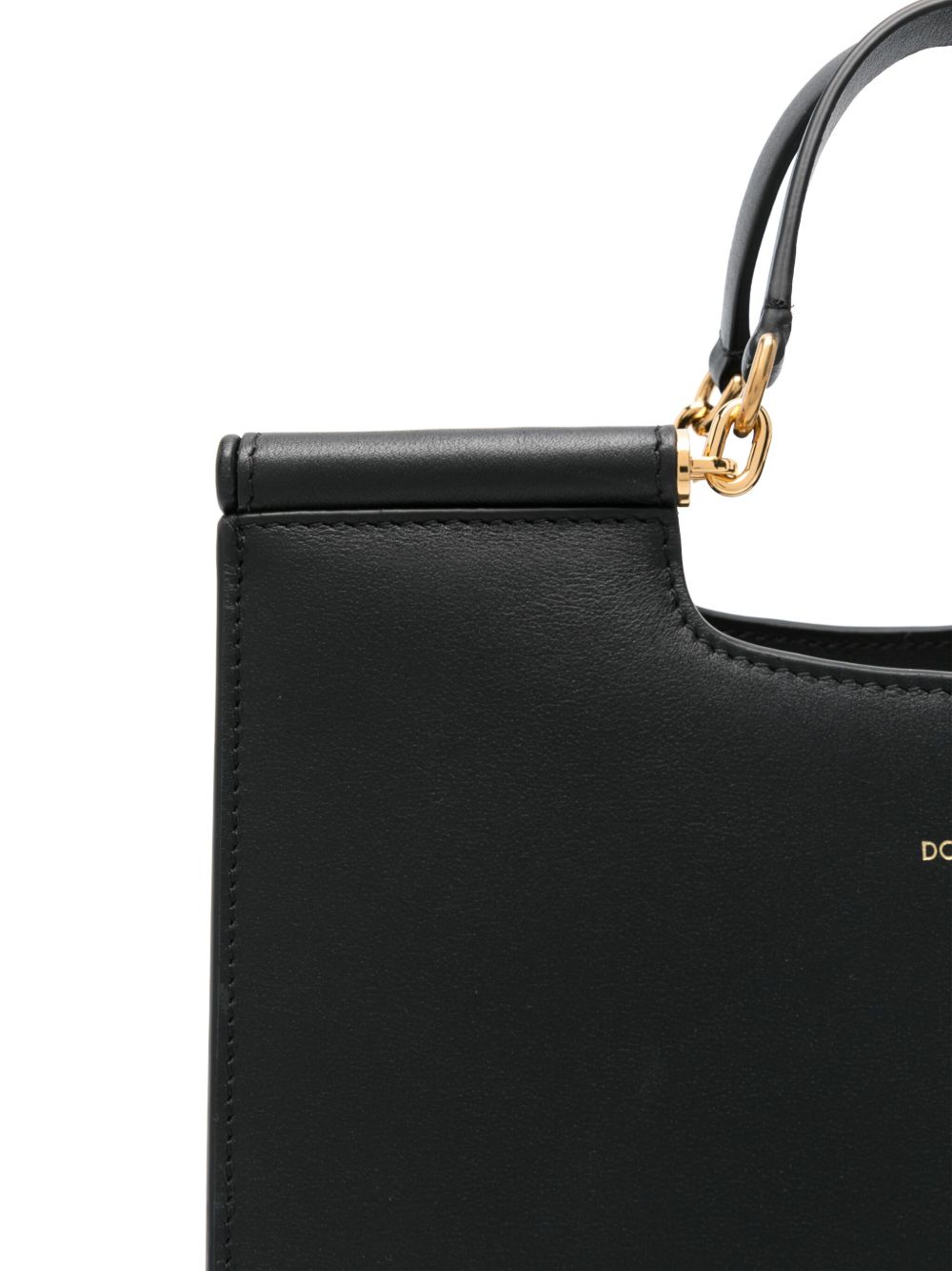 Sicily small leather tote bag