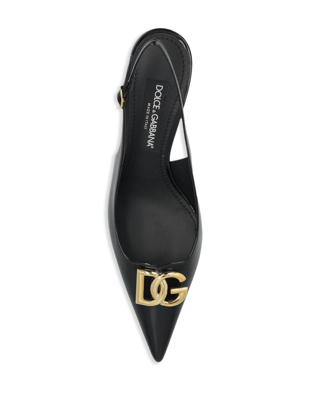 Dg logo leather pumps