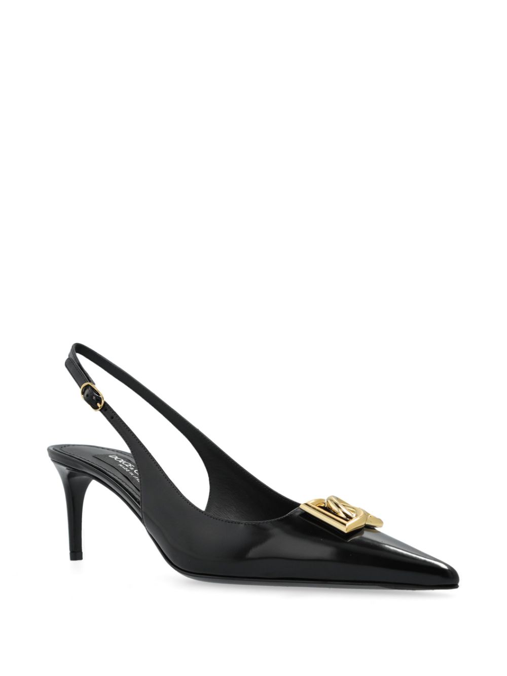 Dg logo leather pumps