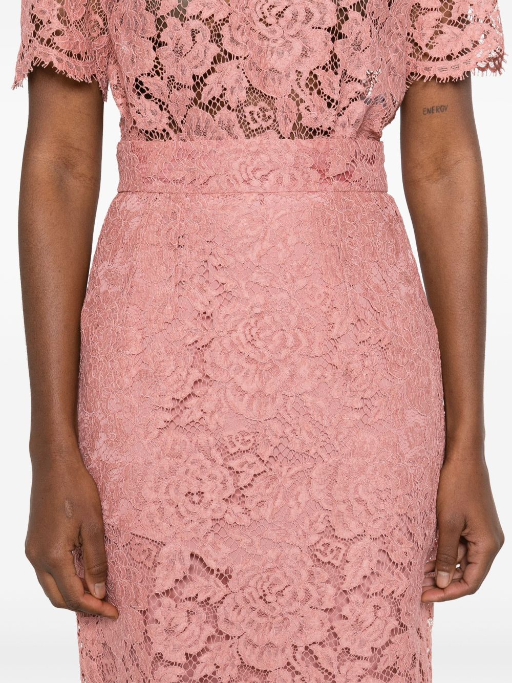 Lace midi skirt