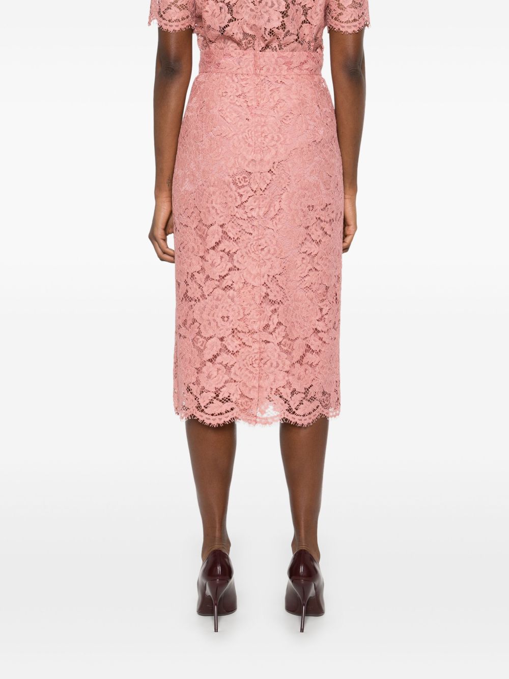 Lace midi skirt