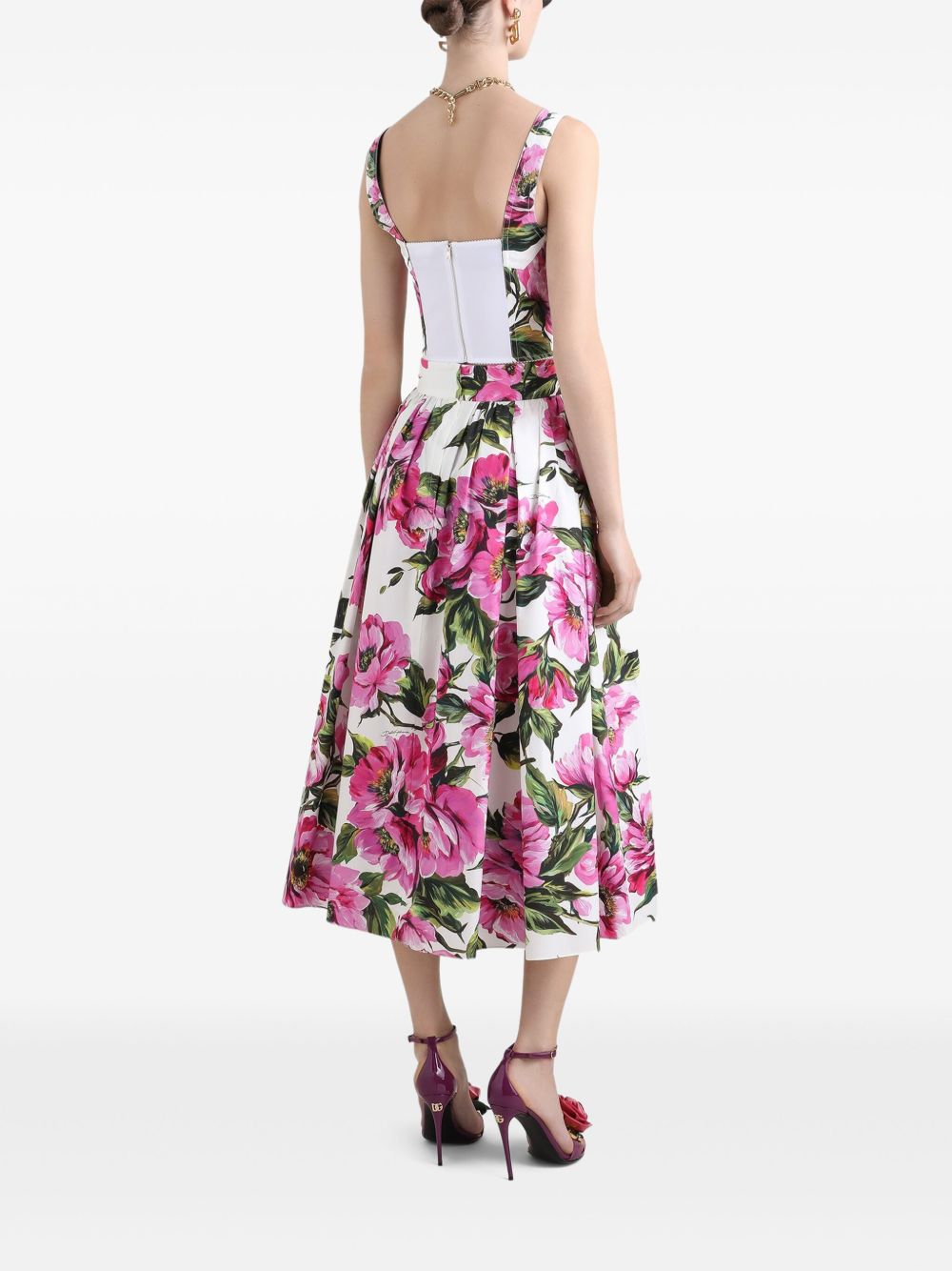 Printed midi skirt