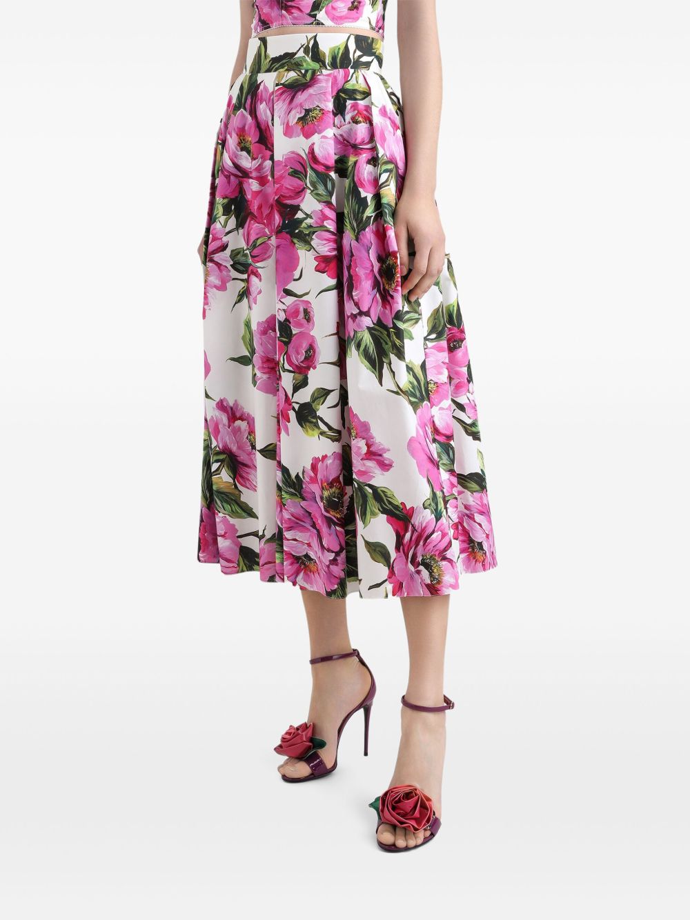 Printed midi skirt