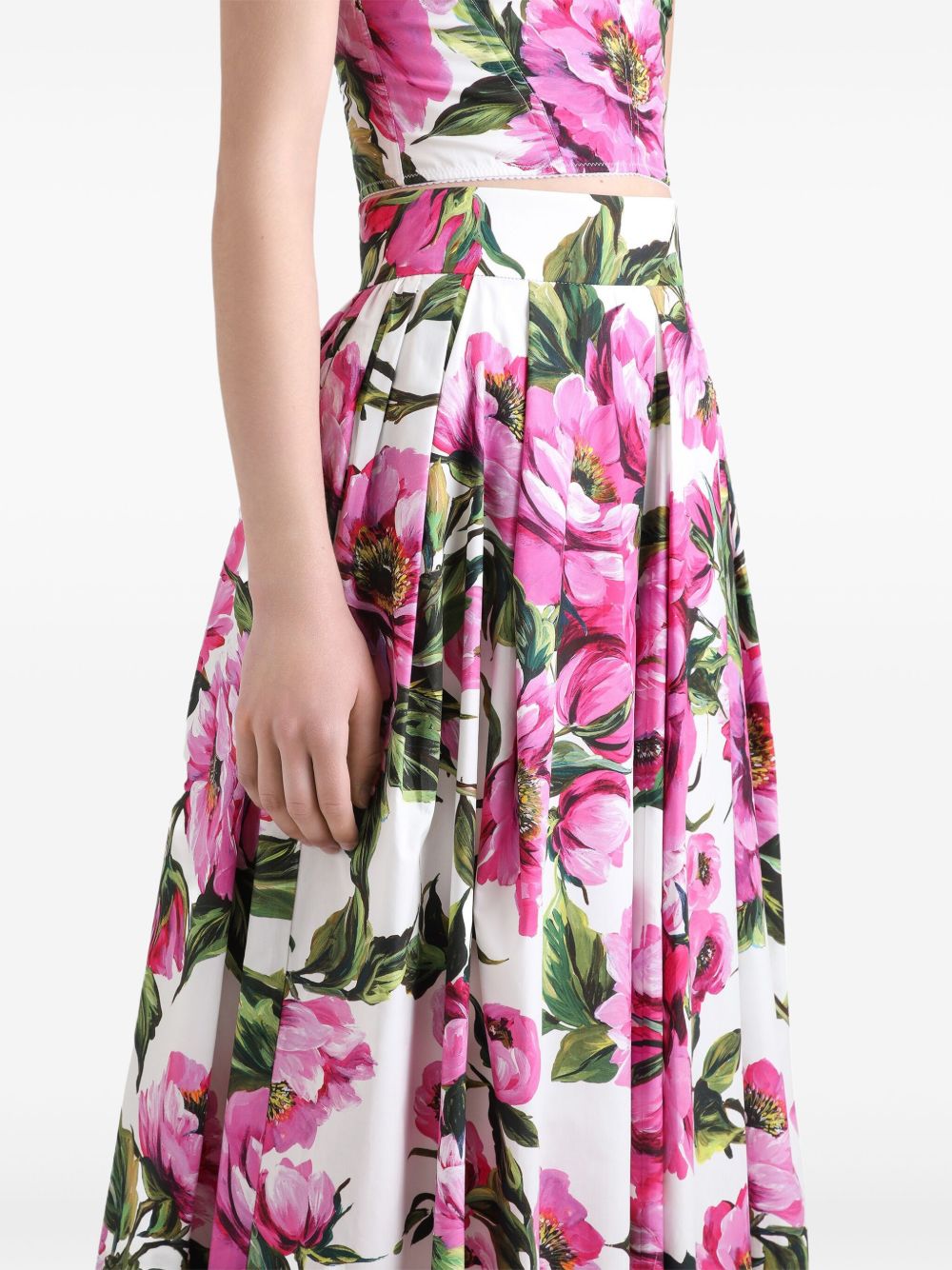 Printed midi skirt