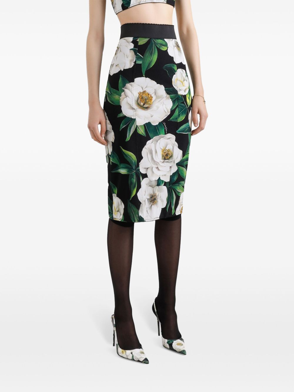 Printed midi skirt