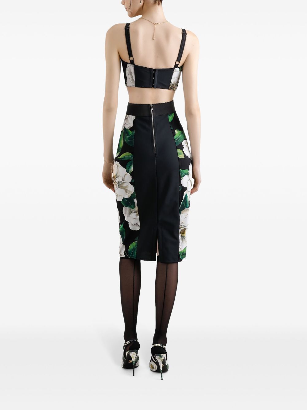 Printed midi skirt