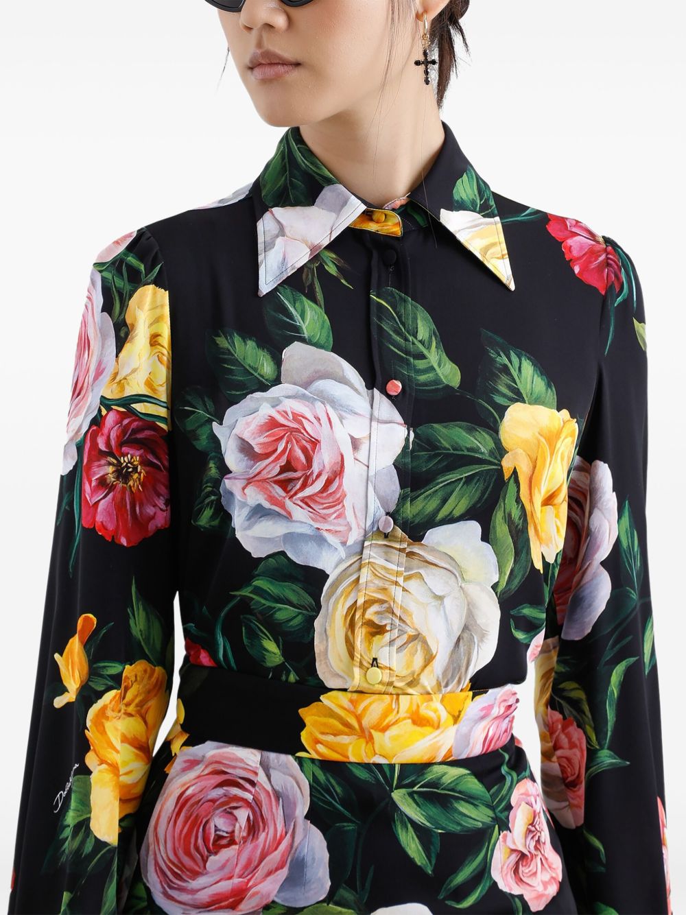 Printed silk shirt