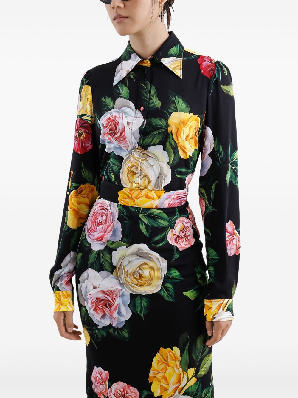 Printed silk shirt