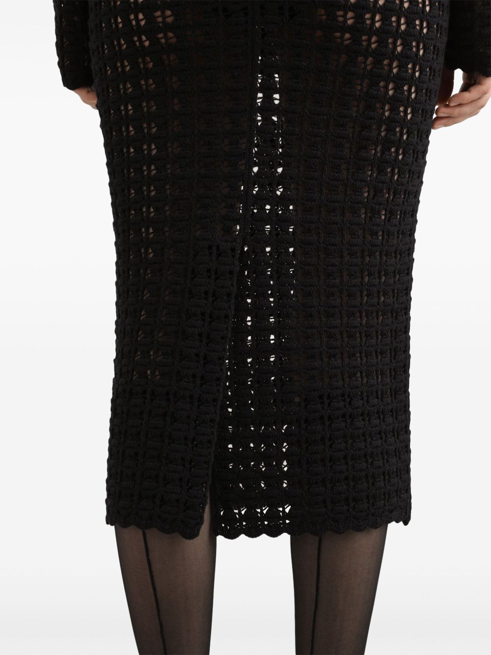 Wol midi skirt