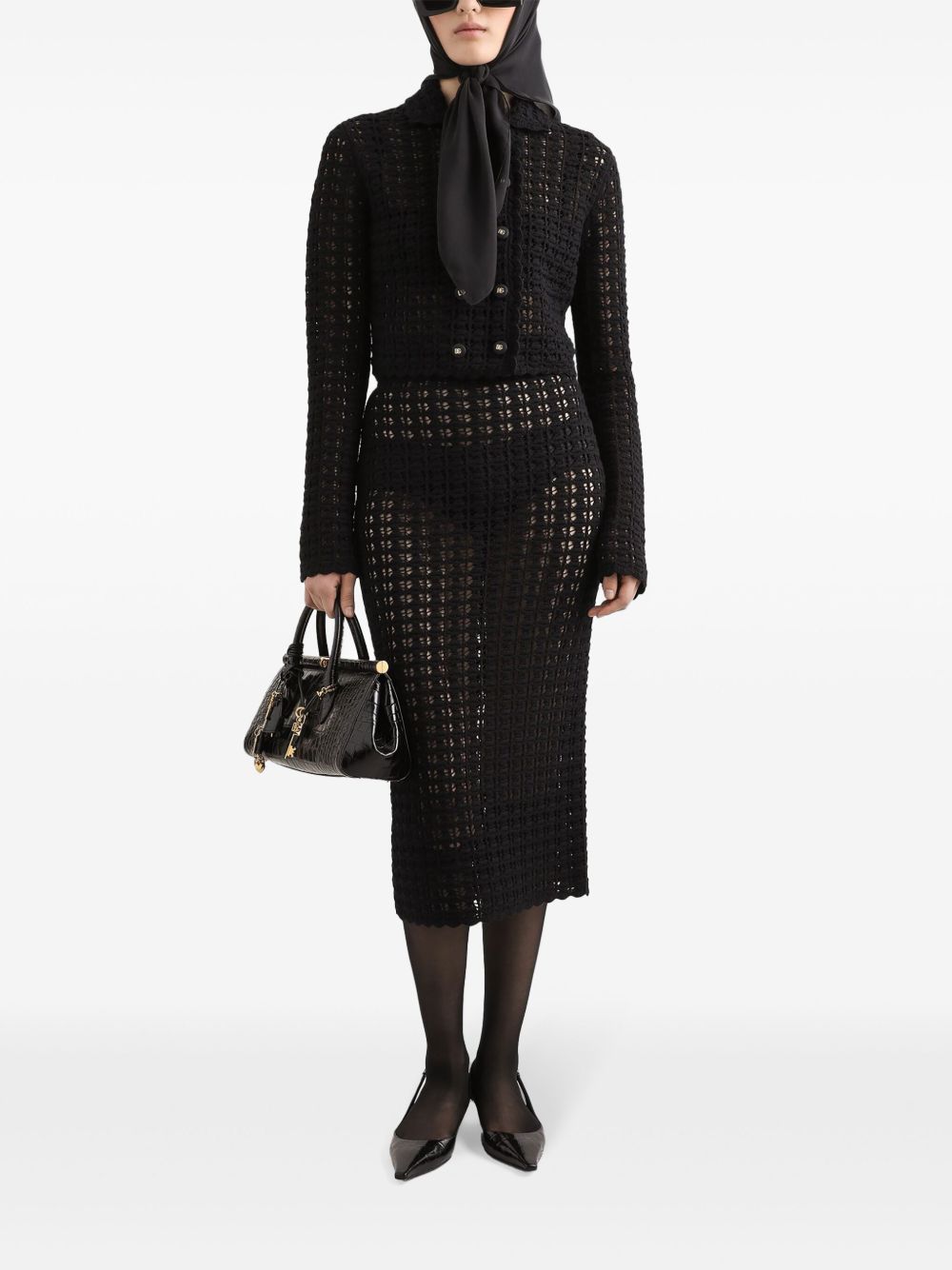 Wol midi skirt