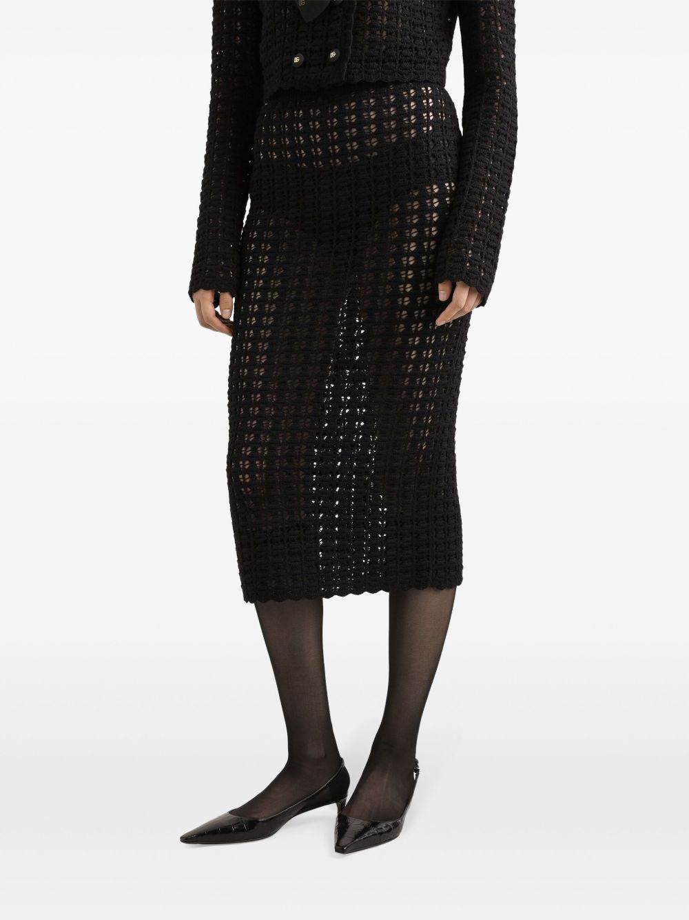 Wol midi skirt