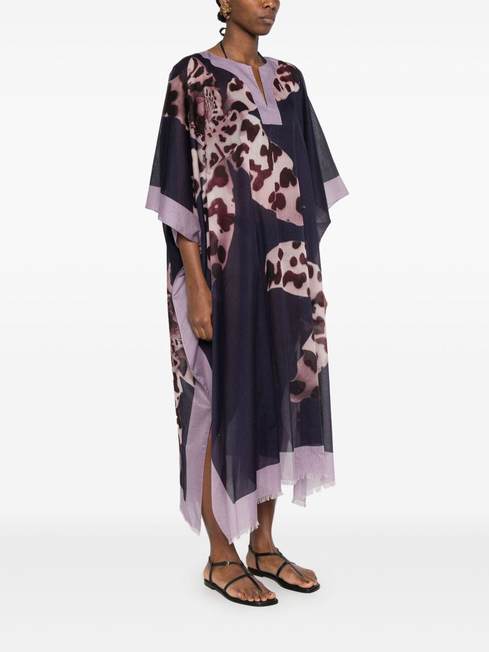 Printed kaftan dress